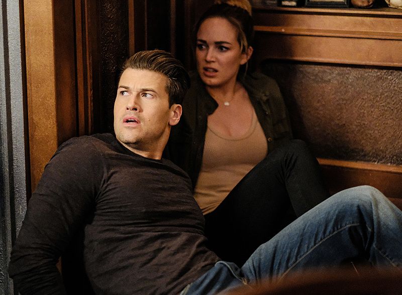 DC's Legends of Tomorrow --"The Chicago Way"-- LGN208b_0316.jpg -- Pictured (L-R): Nick Zano as Nate Heywood/Steel and Caity Lotz as Sara Lance/White Canary -- Photo: Robert Falconer/The CW -- ÃÂ© 2016 The CW Network, LLC. All Rights Reserved