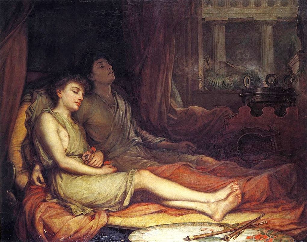 John William Waterhouse Sen i jego półbrat Śmierć